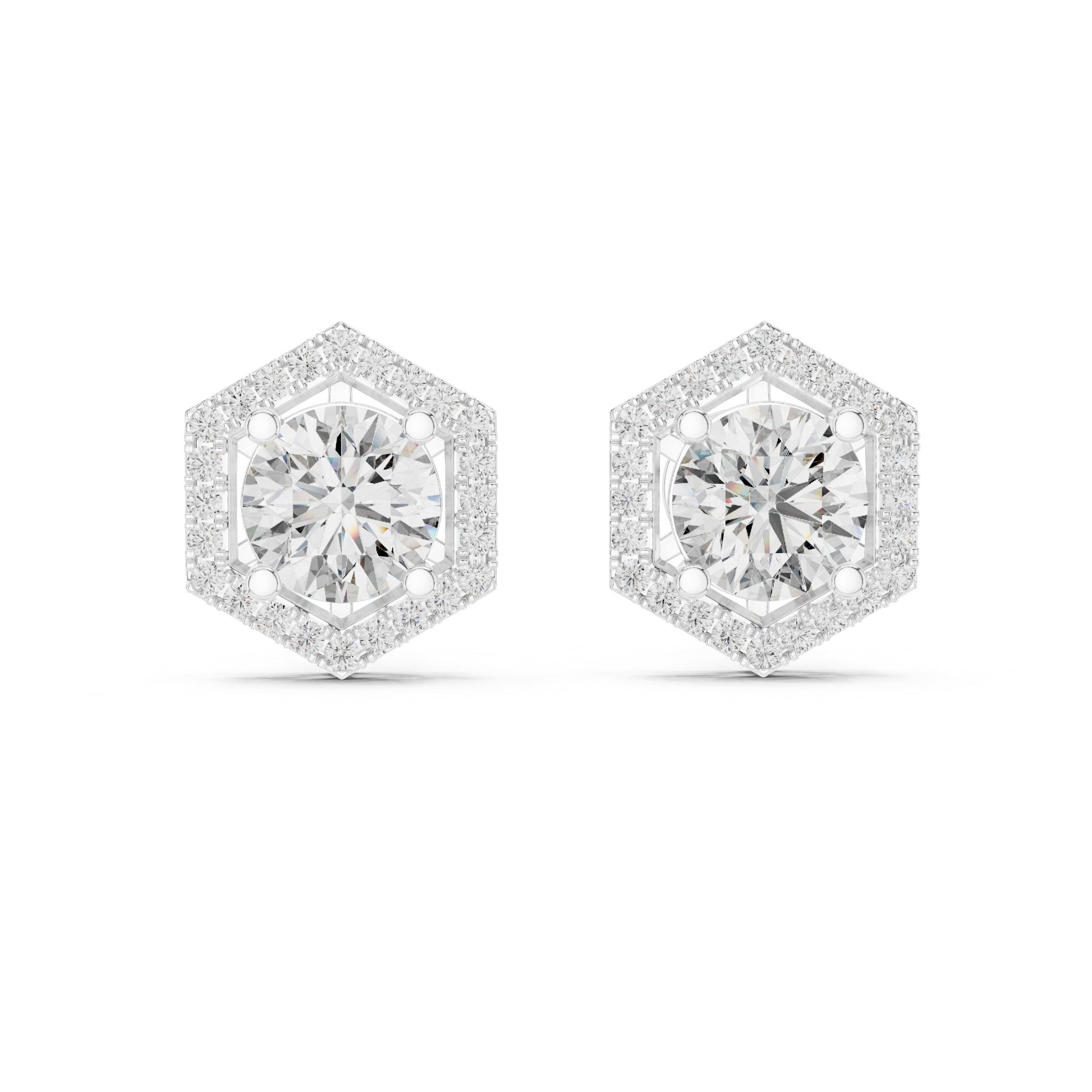 Mixed Shape Lab Grown Diamond Stud Earrings