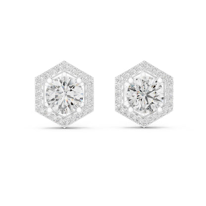 Mixed Shape Lab Grown Diamond Stud Earrings