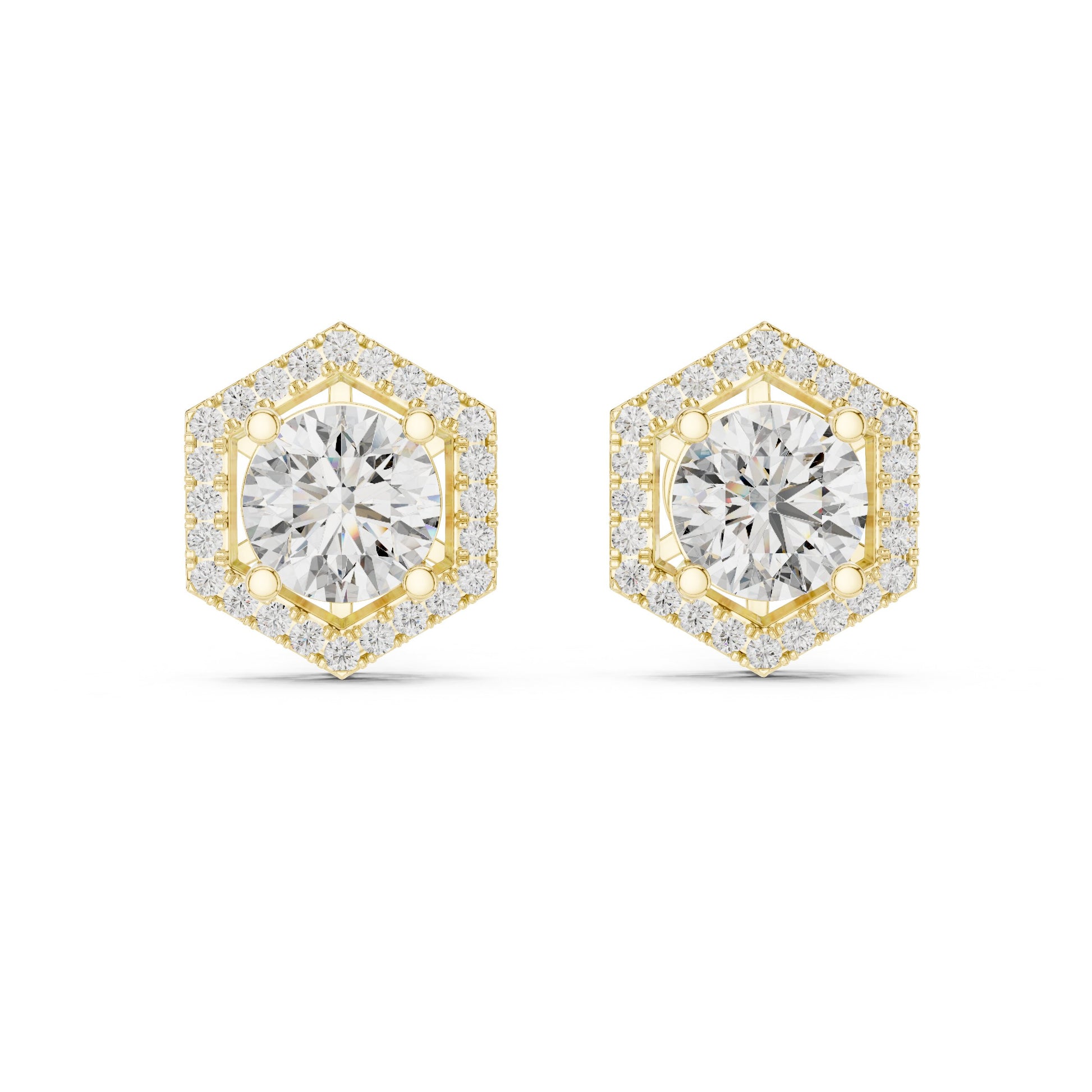 Mixed Shape Lab Grown Diamond Stud Earrings