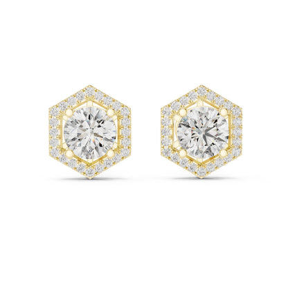 Mixed Shape Lab Grown Diamond Stud Earrings