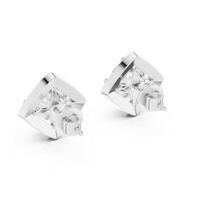 Round Stud Lab Grown Diamond Earrings