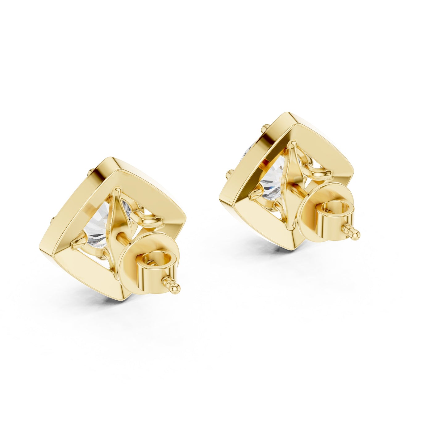 Round Stud Lab Grown Diamond Earrings