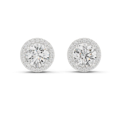 Round Stud Lab Grown Diamond Earrings