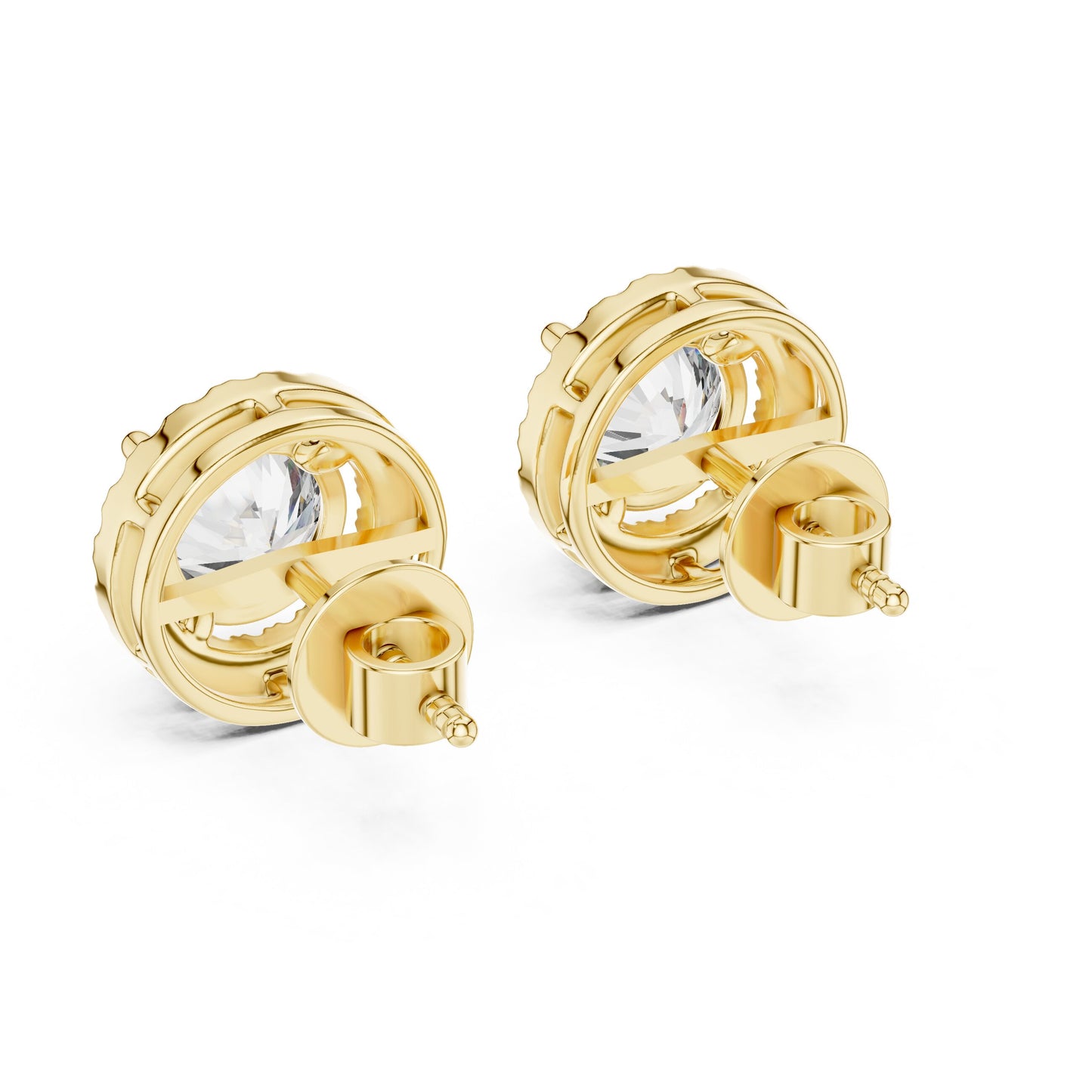 Round Stud Lab Grown Diamond Earrings