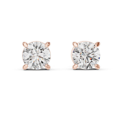 Round Stud Lab Grown Diamond Earrings