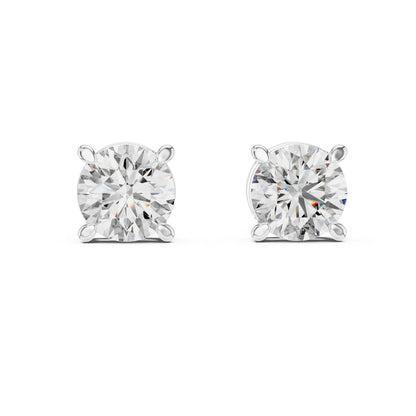 Round Stud Lab Grown Diamond Earrings
