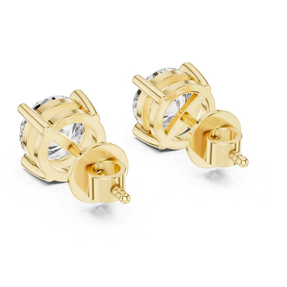 Round Stud Lab Grown Diamond Earrings