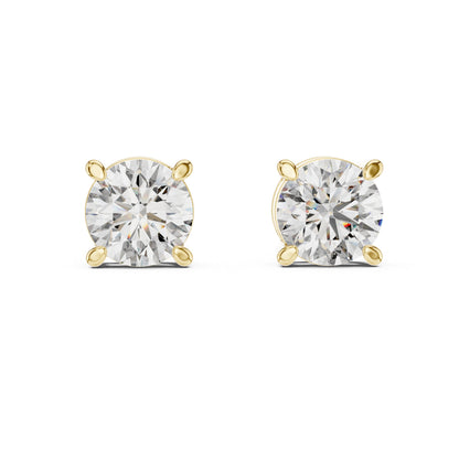 Round Stud Lab Grown Diamond Earrings