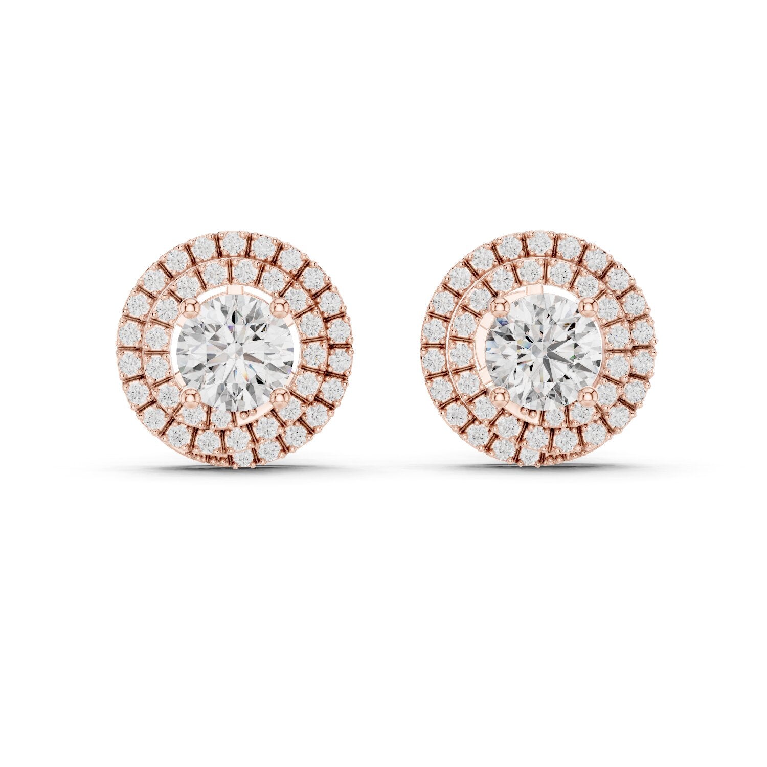 Round Stud Lab Grown Diamond Earrings
