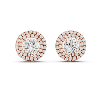 Round Stud Lab Grown Diamond Earrings