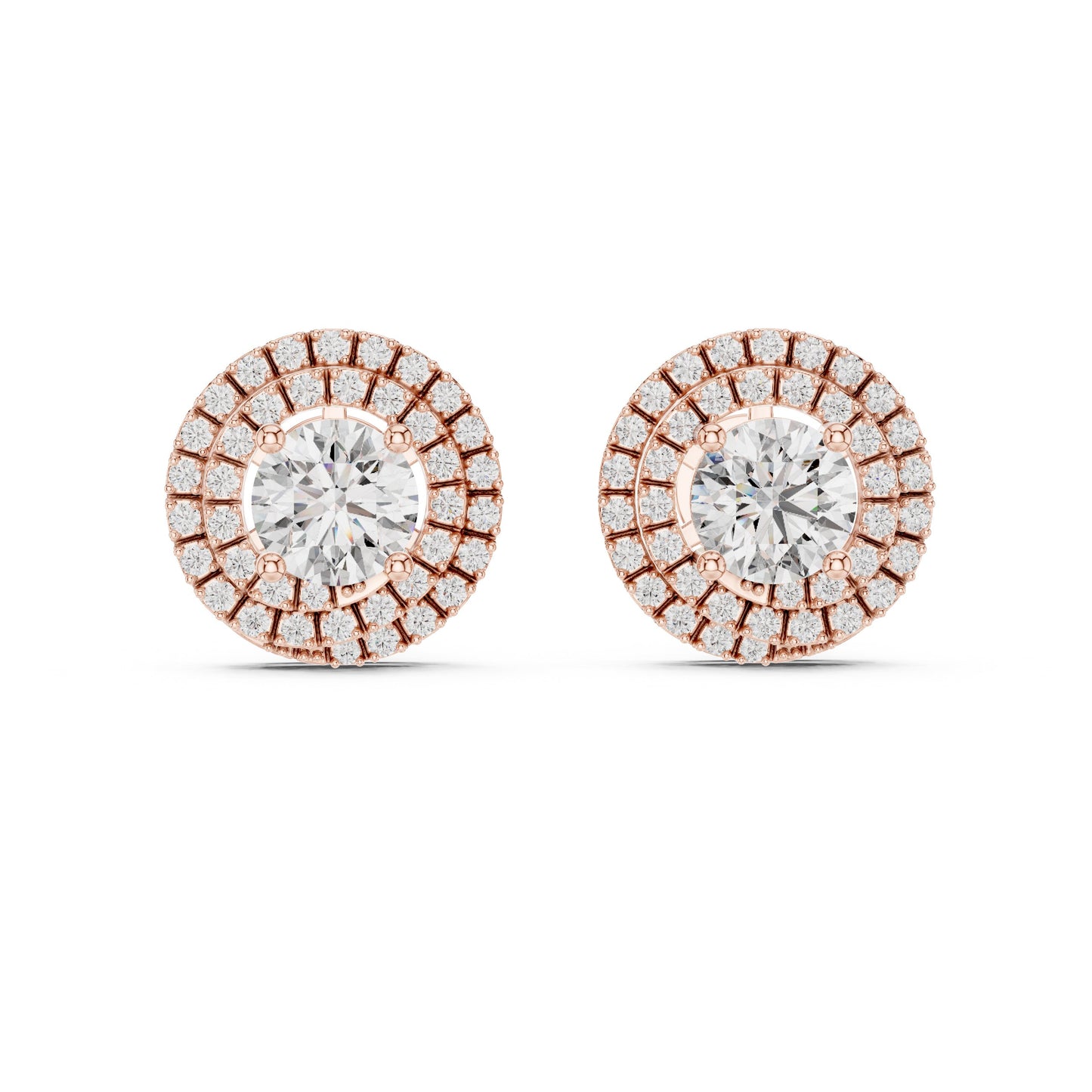 Round Stud Lab Grown Diamond Earrings