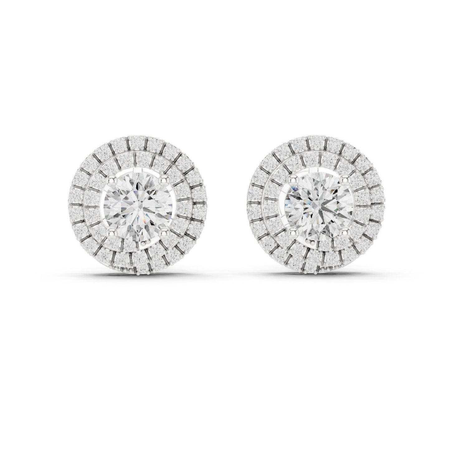 Round Stud Lab Grown Diamond Earrings
