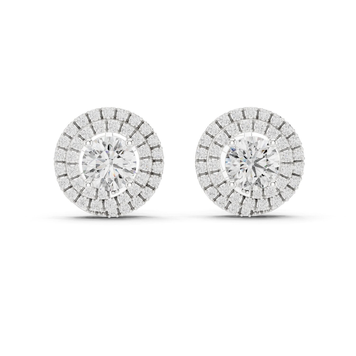 Round Stud Lab Grown Diamond Earrings