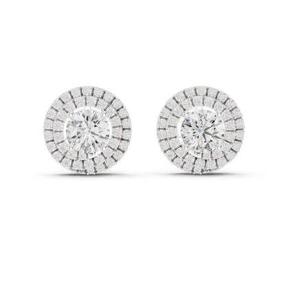 Round Stud Lab Grown Diamond Earrings