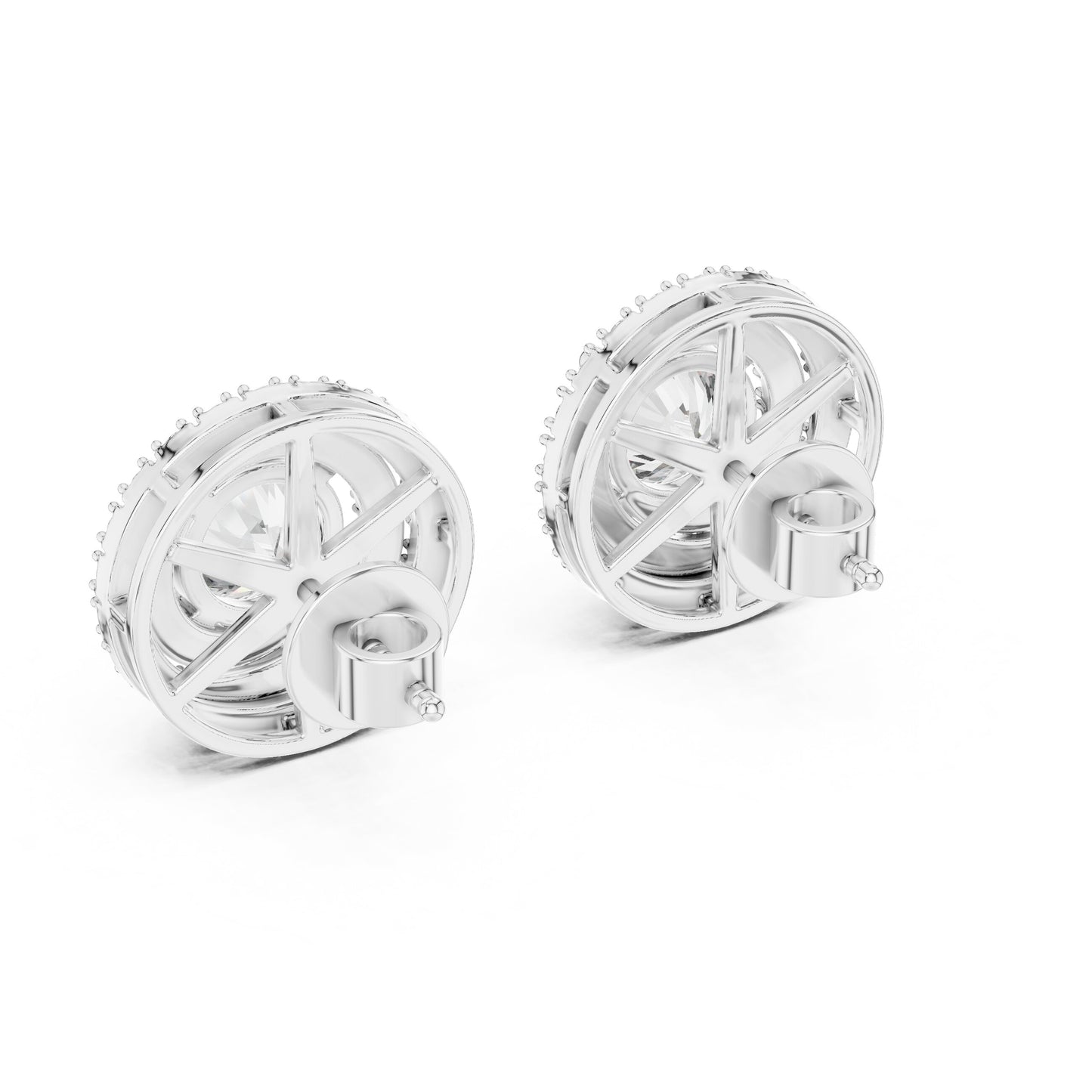 Round Stud Lab Grown Diamond Earrings