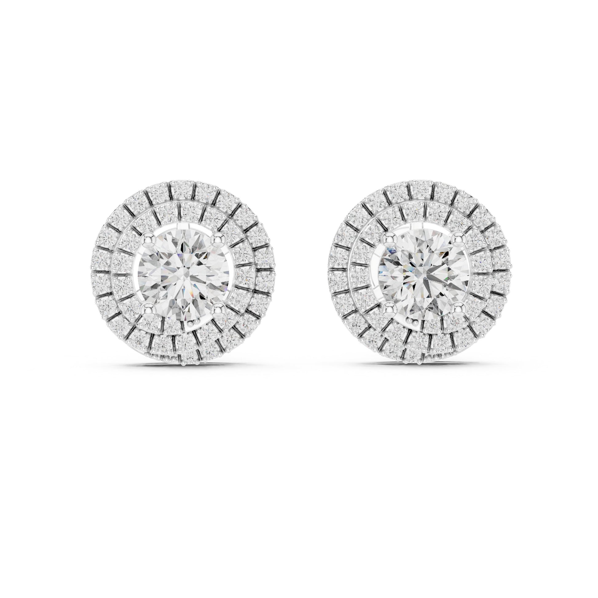 Round Stud Lab Grown Diamond Earrings