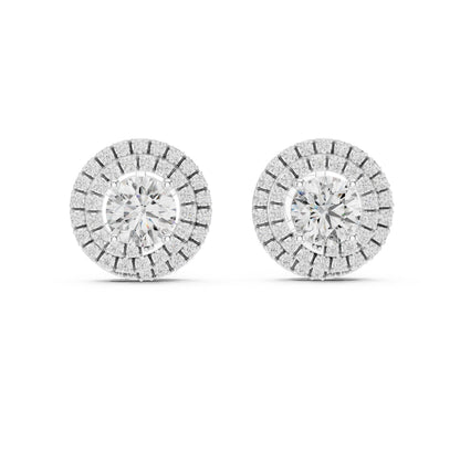 Round Stud Lab Grown Diamond Earrings