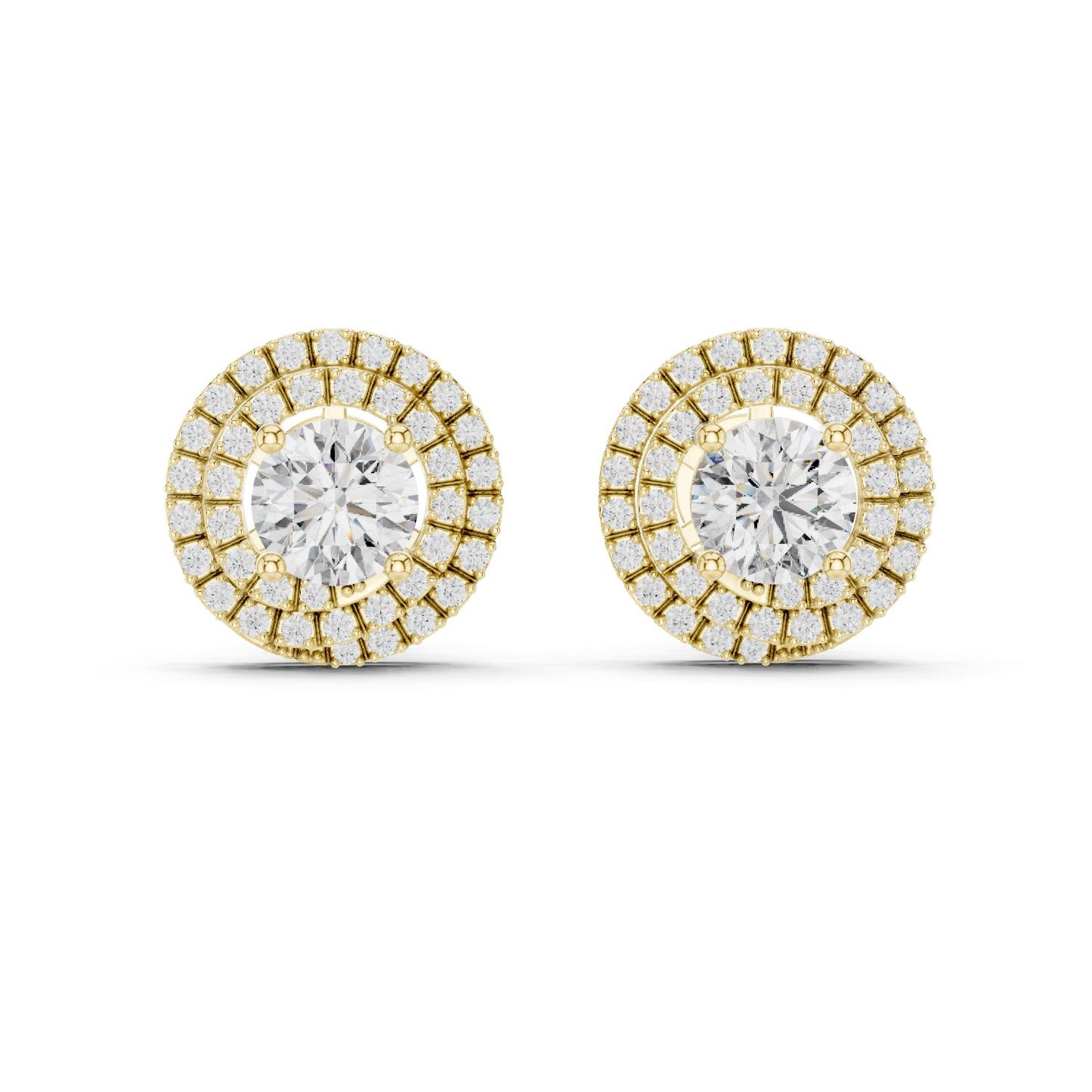 Round Stud Lab Grown Diamond Earrings