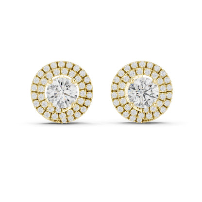 Round Stud Lab Grown Diamond Earrings