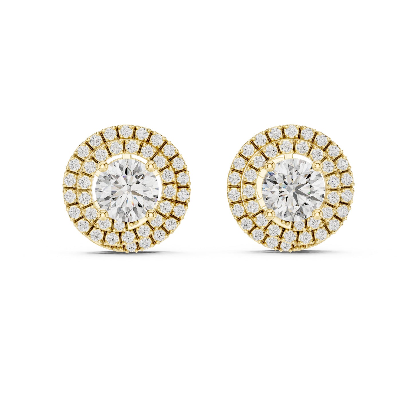 Round Stud Lab Grown Diamond Earrings