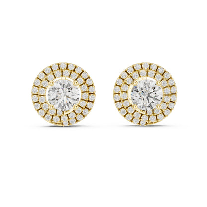 Round Stud Lab Grown Diamond Earrings