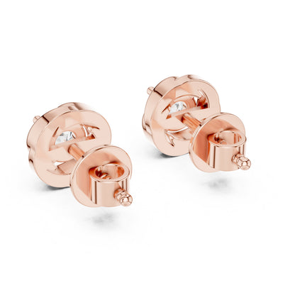 Round Stud Lab Grown Diamond Earrings