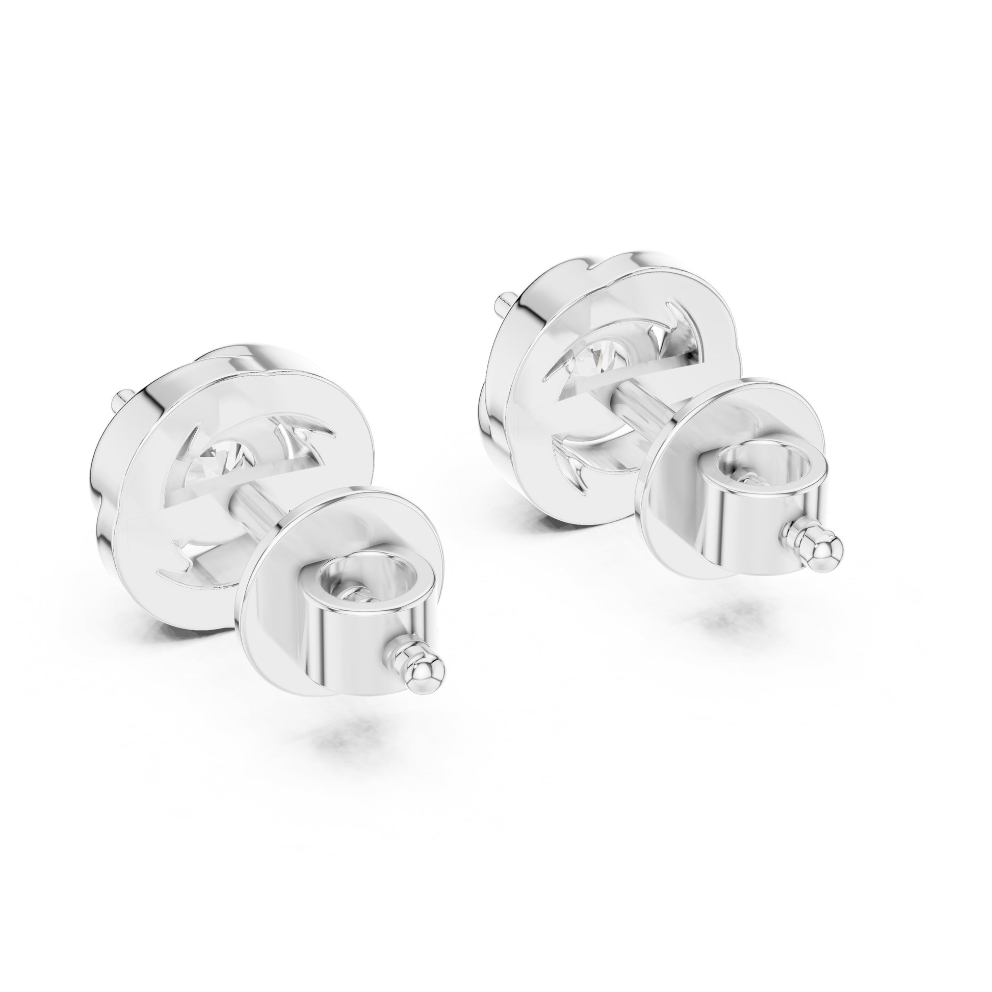 Round Stud Lab Grown Diamond Earrings