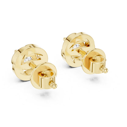 Round Stud Lab Grown Diamond Earrings