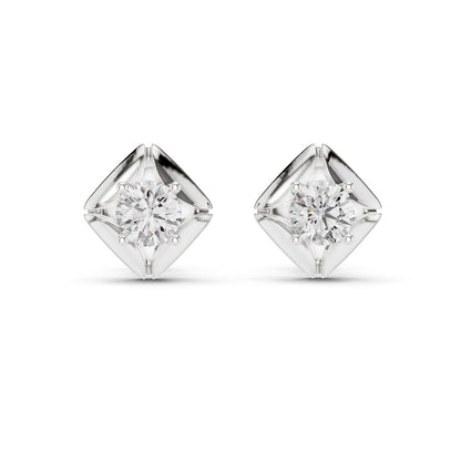 Round Stud Lab Grown Diamond Earrings