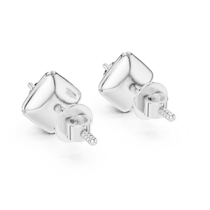 Round Stud Lab Grown Diamond Earrings