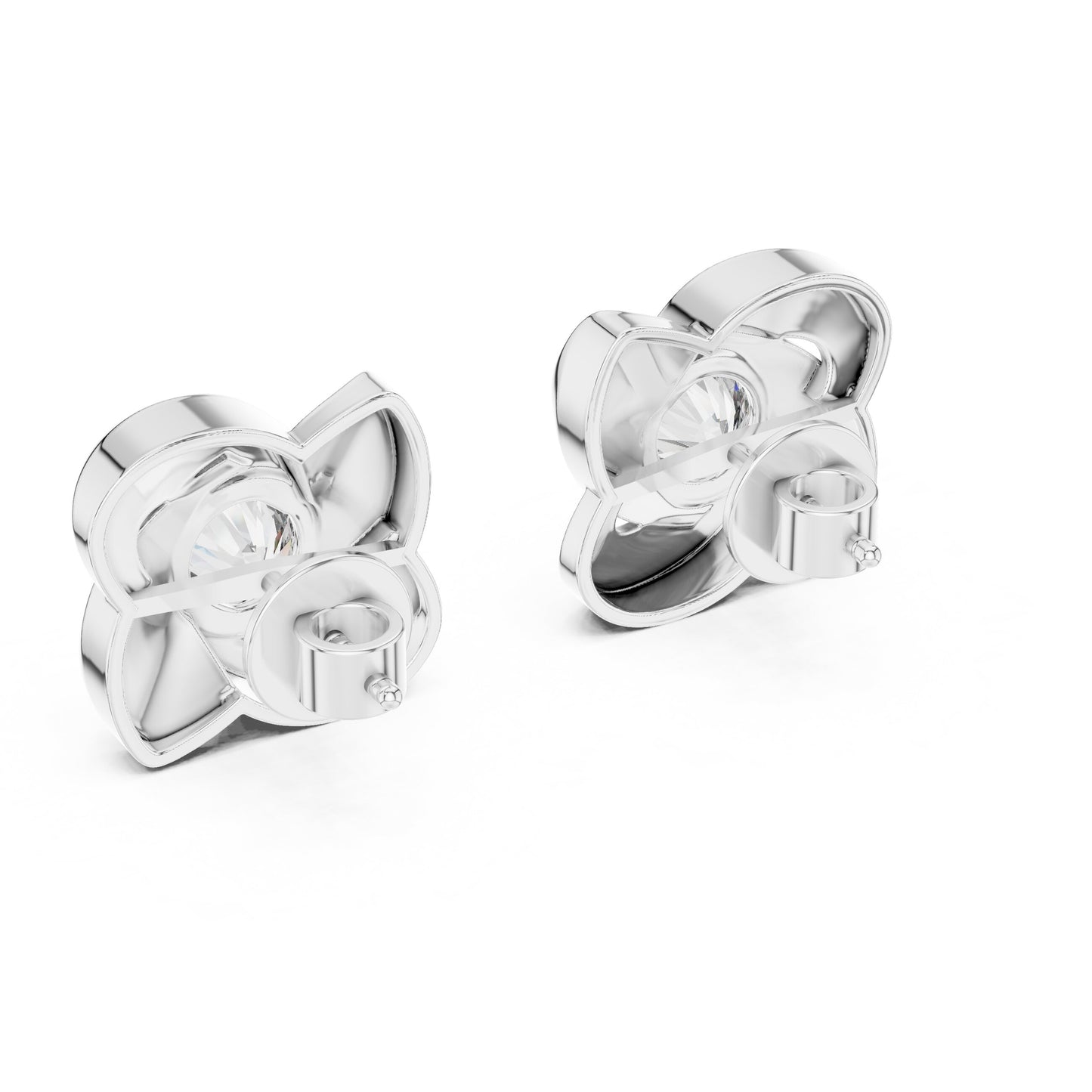 Round Stud Lab Grown Diamond Earrings