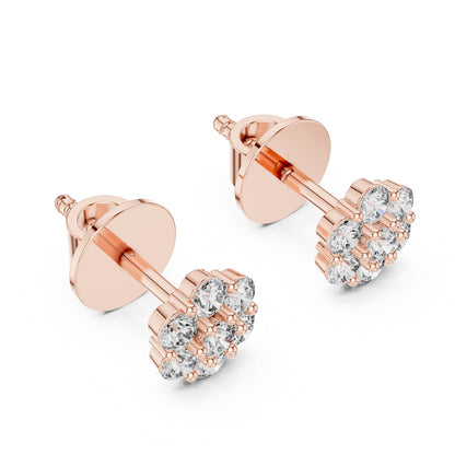 Round Cluster Lab Grown Diamond Earrings