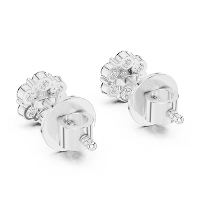 Round Cluster Lab Grown Diamond Earrings