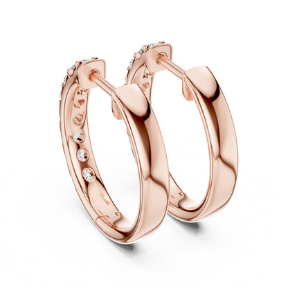 Round Huggie Lab Grown Diamond Earrings