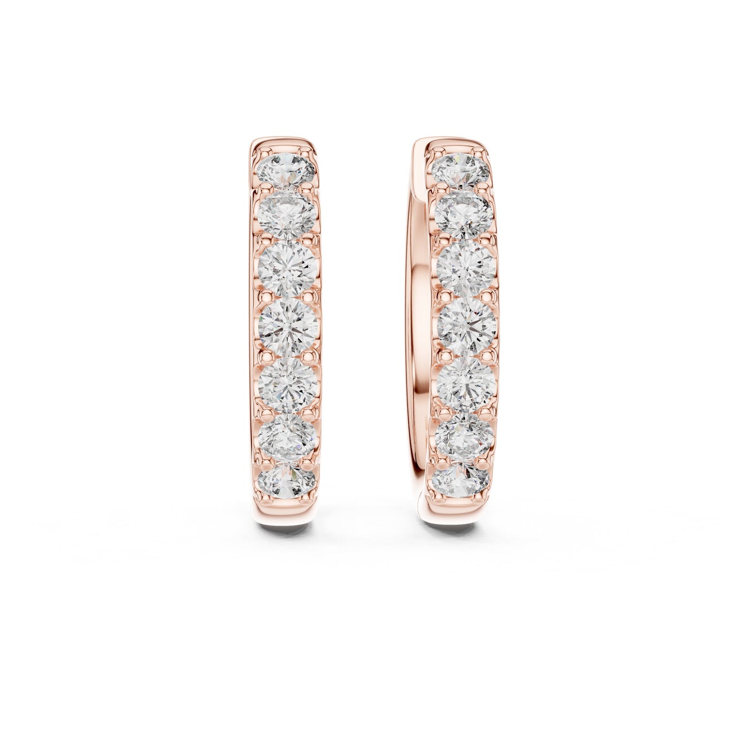 Round Huggie Lab Grown Diamond Earrings