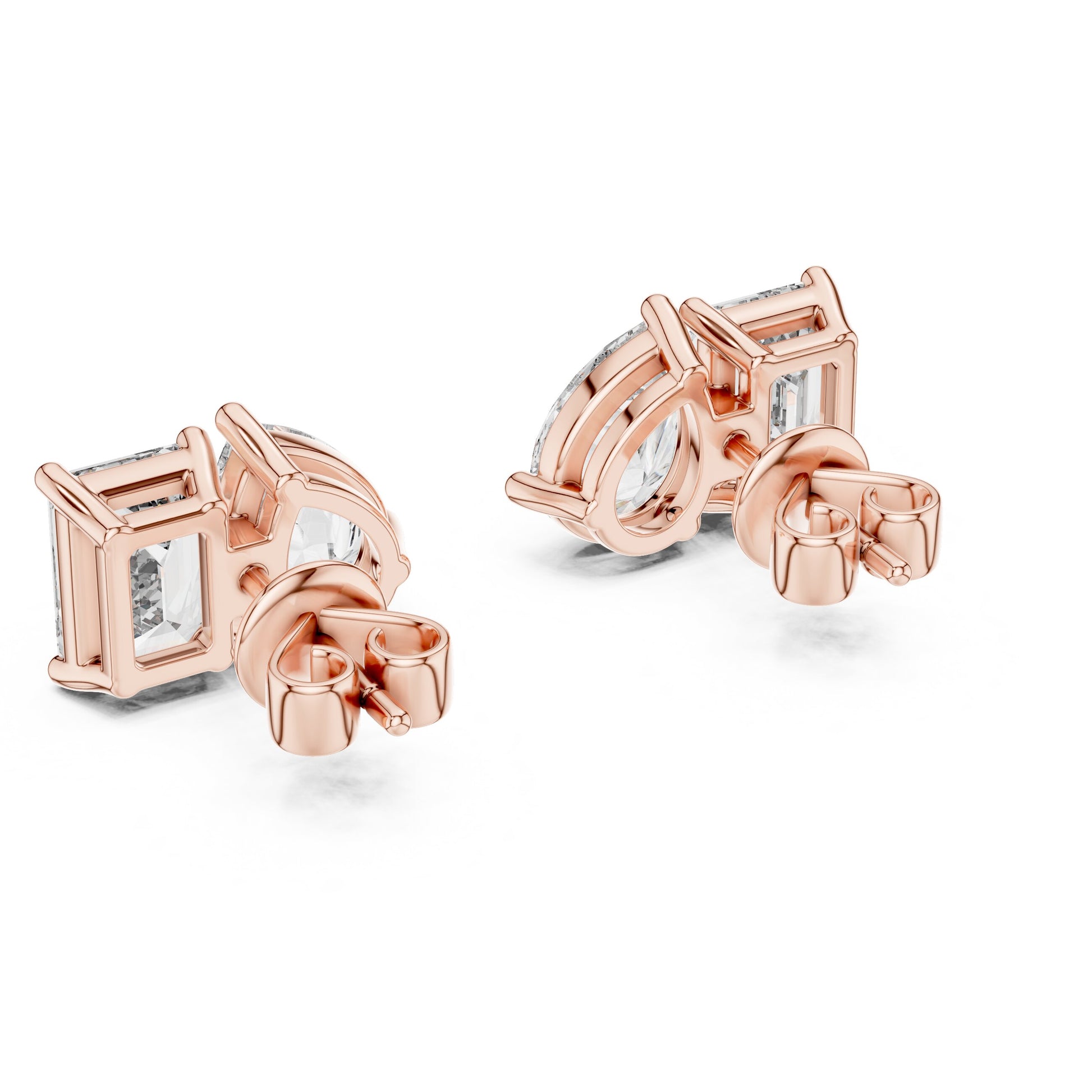 Mixed Shape Lab Grown Diamond Stud Earrings