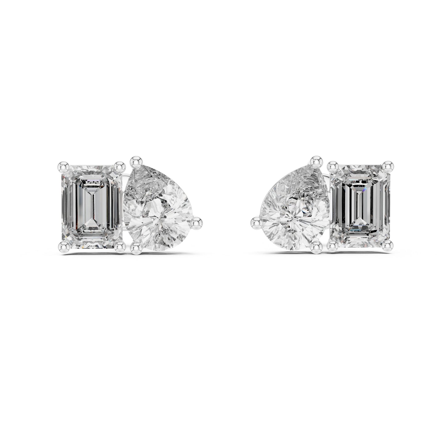 Mixed Shape Lab Grown Diamond Stud Earrings