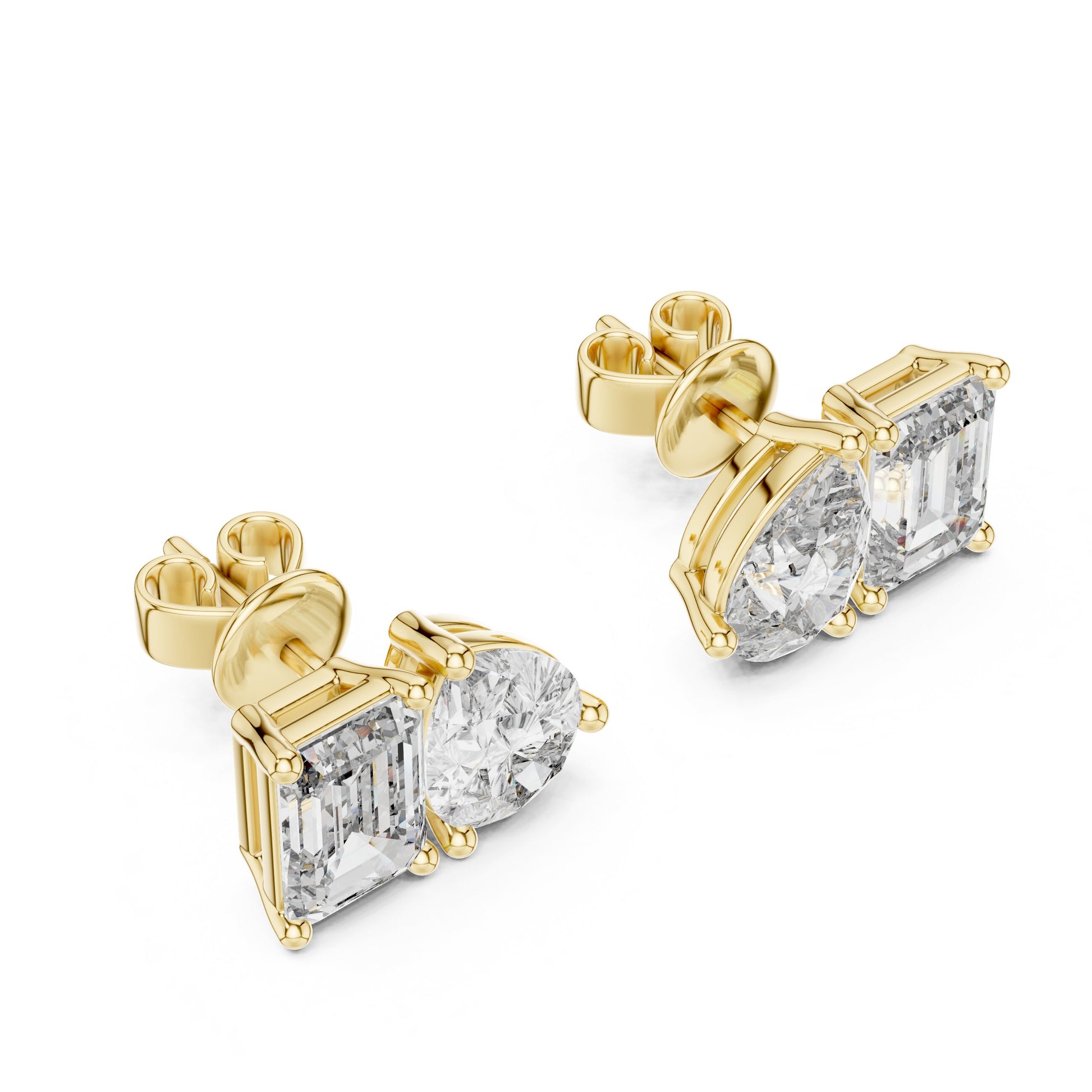 Mixed Shape Lab Grown Diamond Stud Earrings