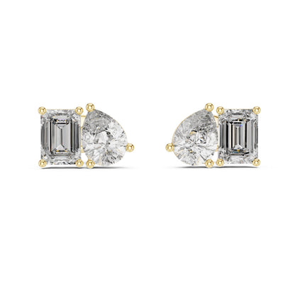 Mixed Shape Lab Grown Diamond Stud Earrings