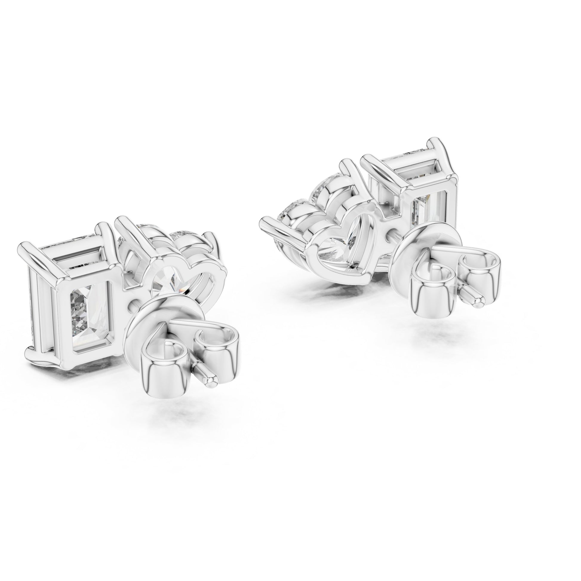 Mixed Shape Lab Grown Diamond Stud Earrings