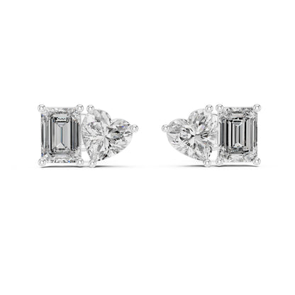 Mixed Shape Lab Grown Diamond Stud Earrings