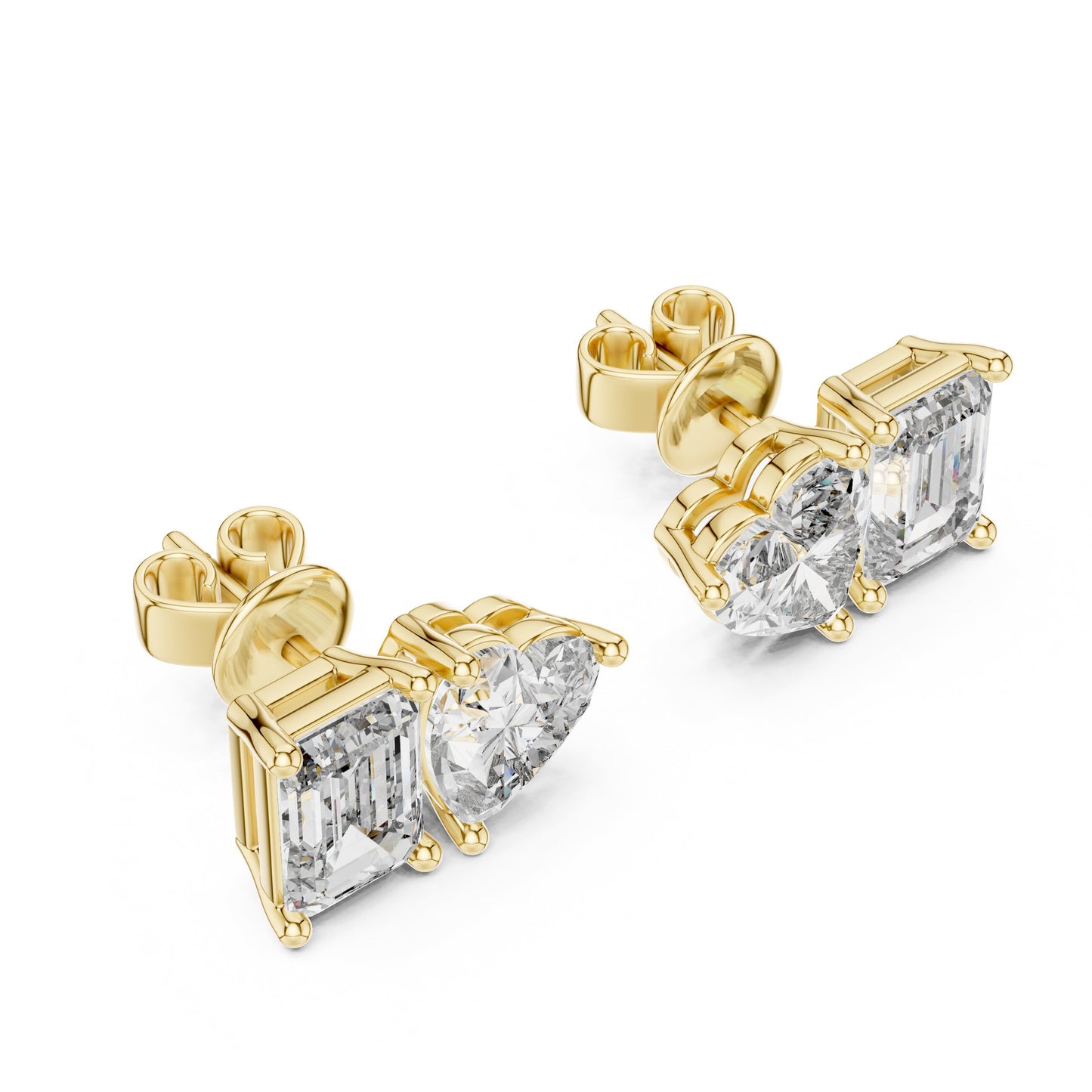 Mixed Shape Lab Grown Diamond Stud Earrings