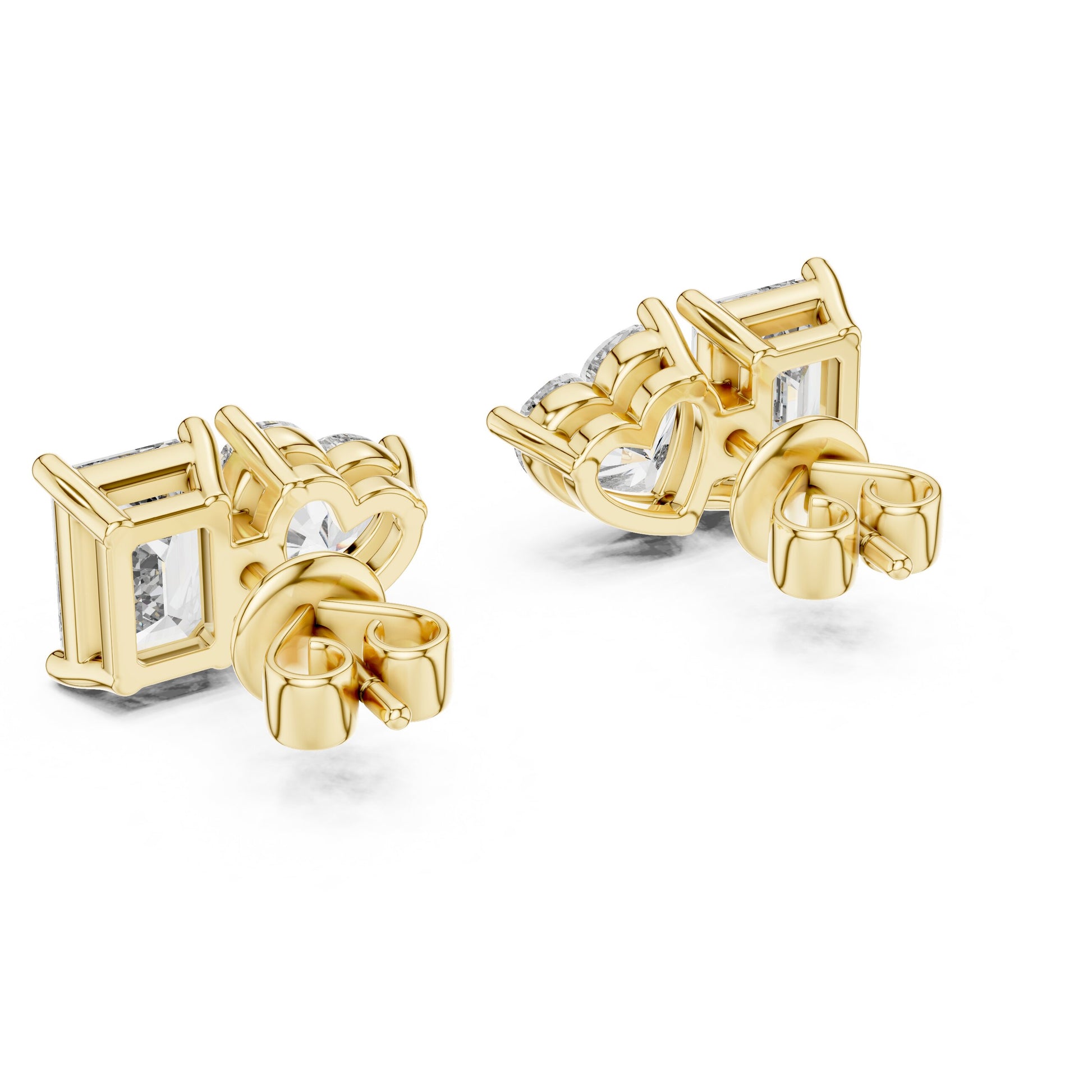 Mixed Shape Lab Grown Diamond Stud Earrings