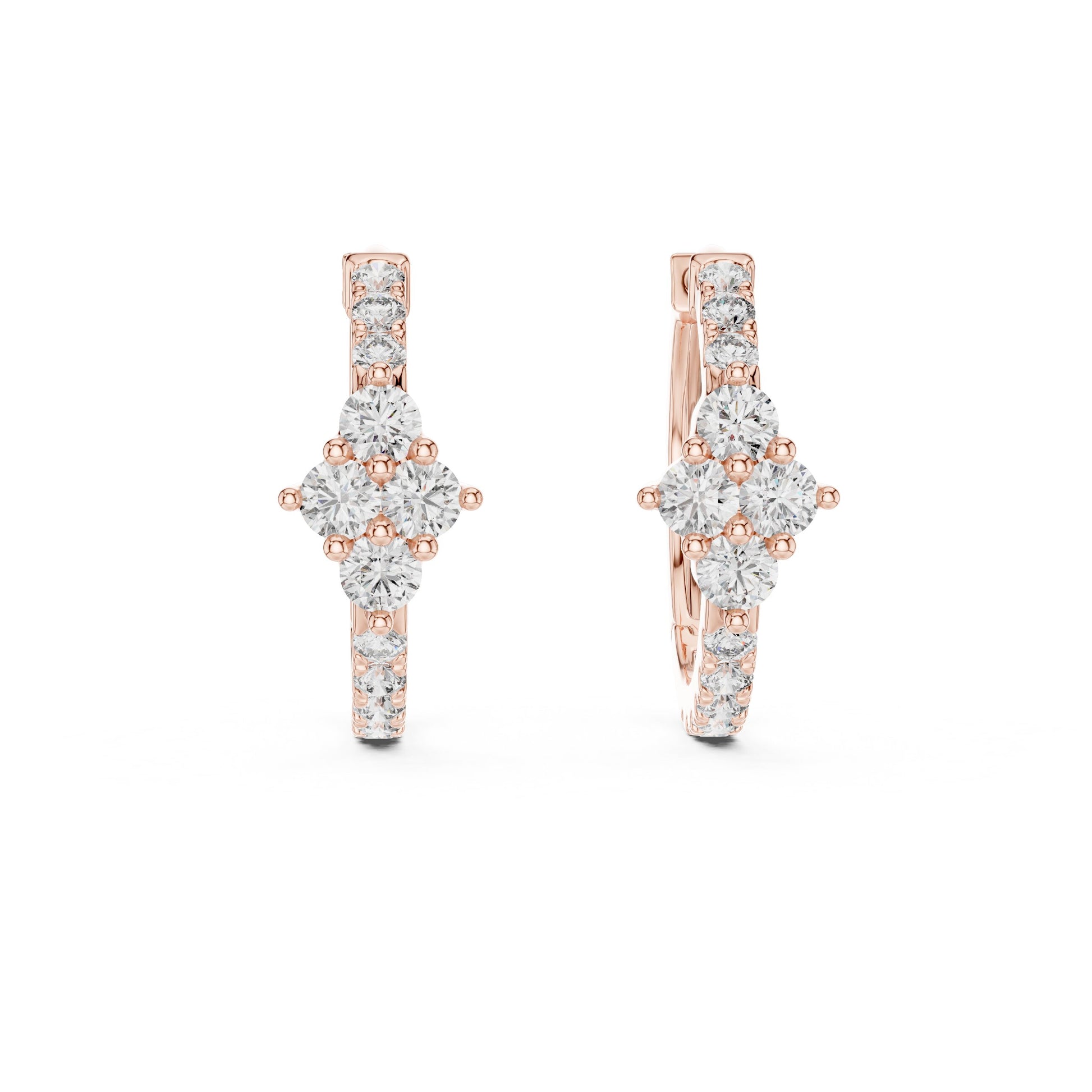 Round Huggie Lab Grown Diamond Earrings