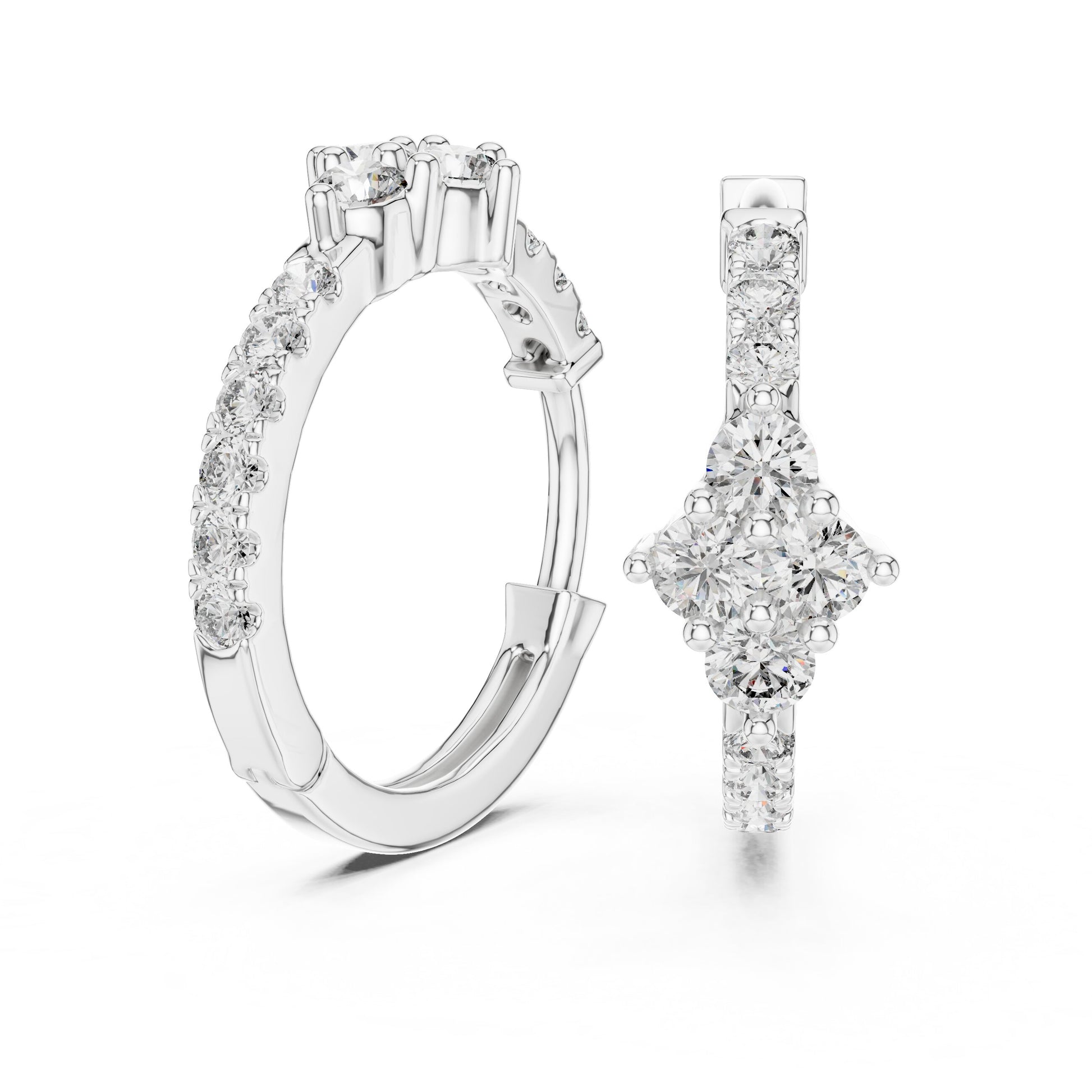 Round Huggie Lab Grown Diamond Earrings