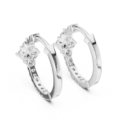 Round Huggie Lab Grown Diamond Earrings