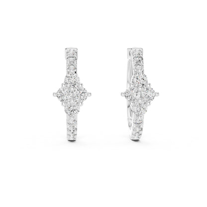 Round Huggie Lab Grown Diamond Earrings