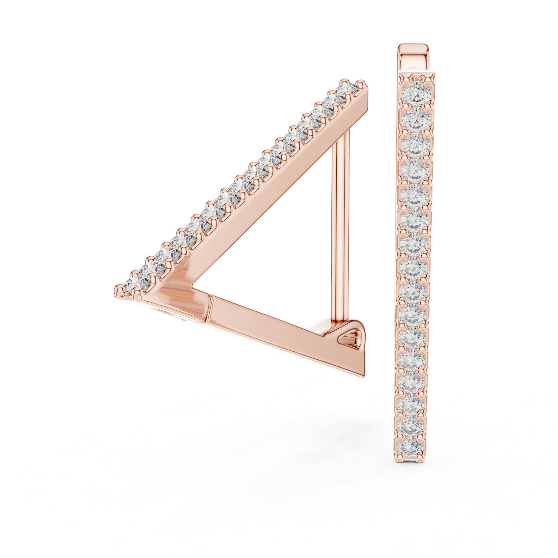 Round Huggie Lab Grown Diamond Earrings
