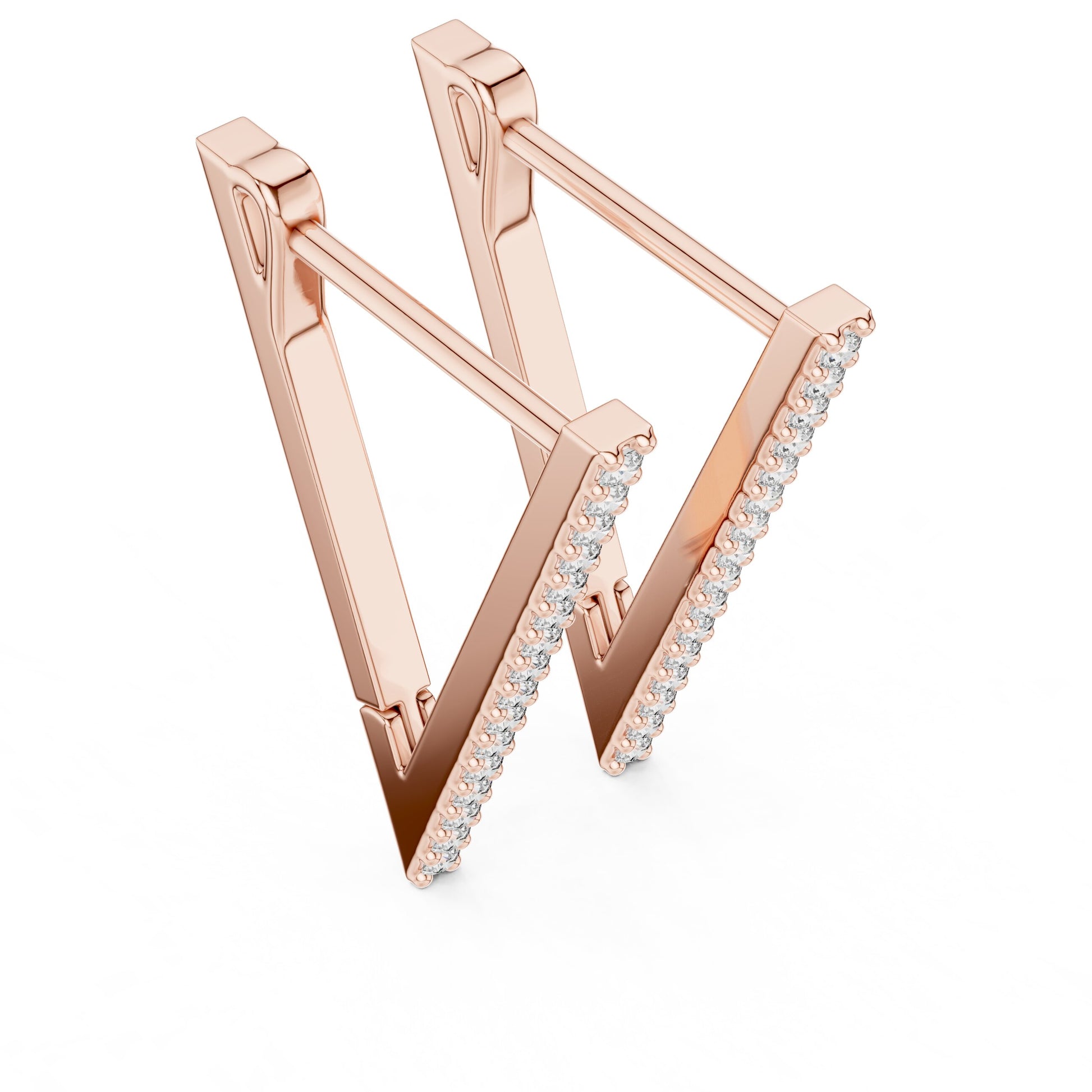 Round Huggie Lab Grown Diamond Earrings
