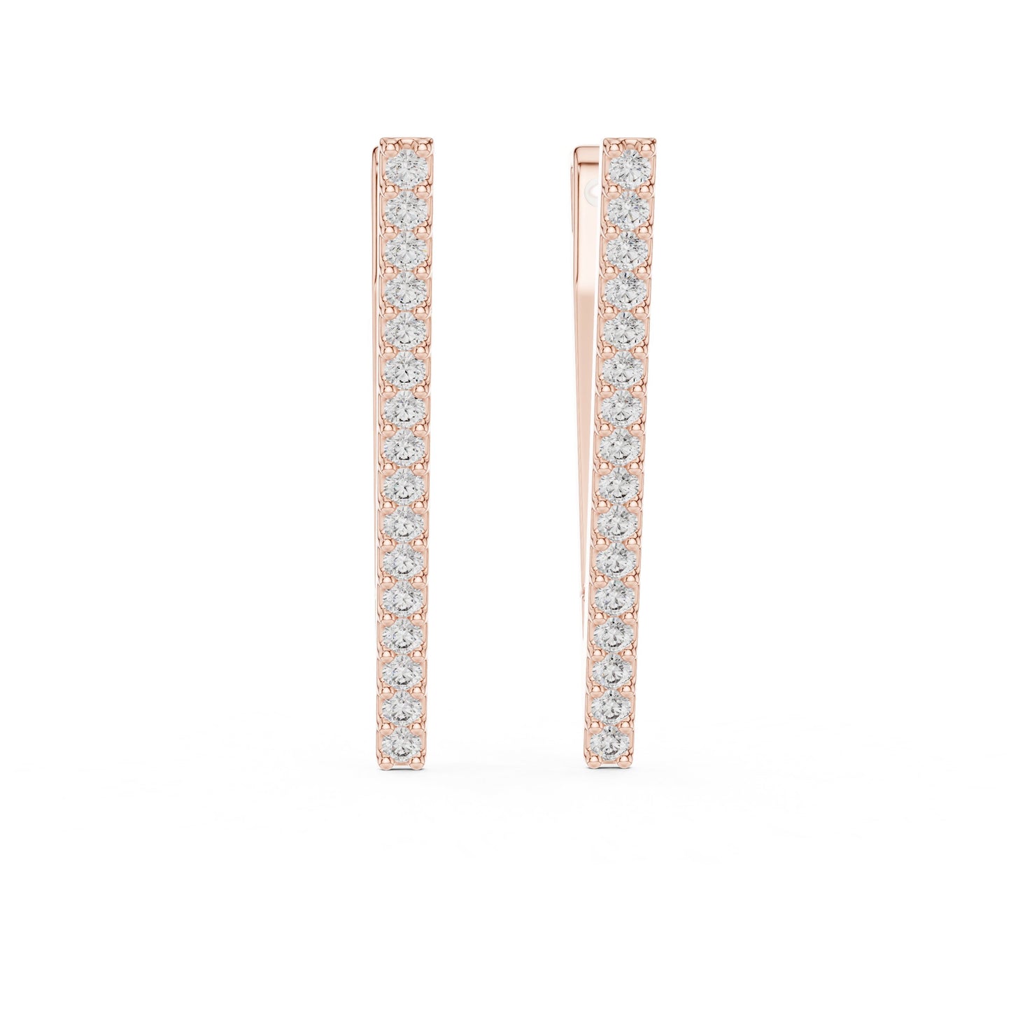 Round Huggie Lab Grown Diamond Earrings
